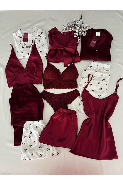 MH Moony Homewears Set de 11 piese Galeria Cămașă de noapte Pijama Zestre
