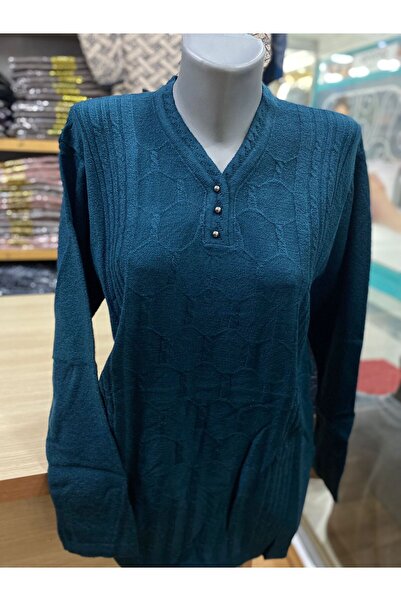 TCR Kadın Triko V Yaka Kardelen Kazak