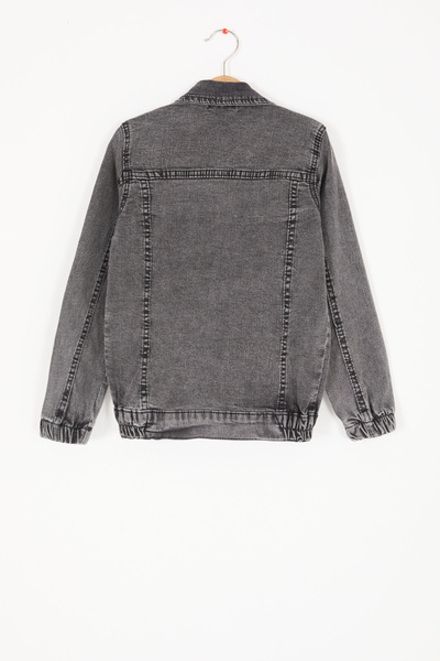 Cansın Mini Smoked Superior Written Boy Jean Jacket 16818