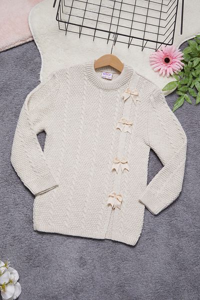 Cansın Mini Girl's Bow Knitwear Sweater 14642