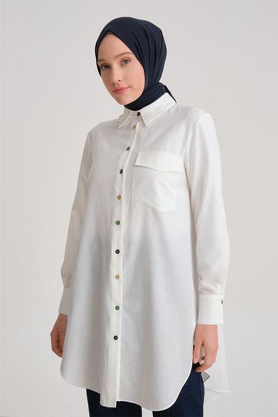 Armine Ort4371 Model Camel Patterned Tunic