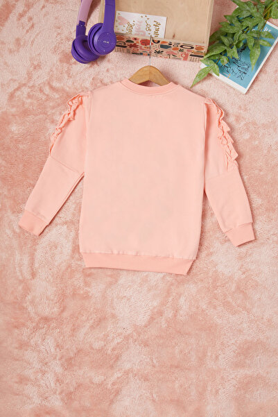 Cansın Mini Somon Summer Yazı Nakışlı Kız Çocuk Sweatshirt 16586
