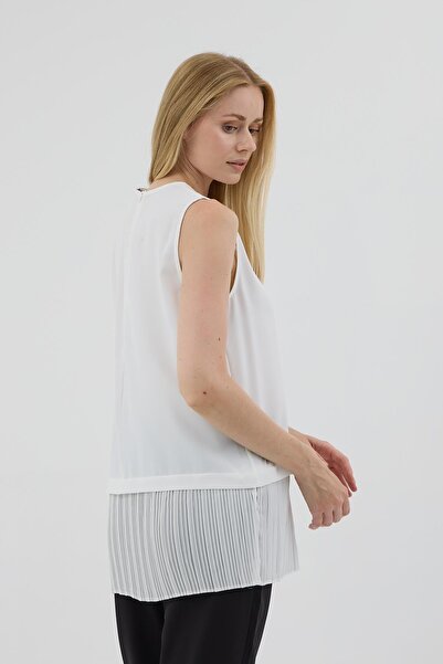 Moodbasic Ecru Modbasic Πλισέ Φούστα