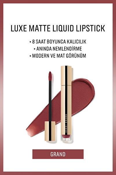 BOBBI BROWN Luxe Matte Liquid Lipstick - 8 Saate Kadar Kalıcı Nemlendirme Etk...