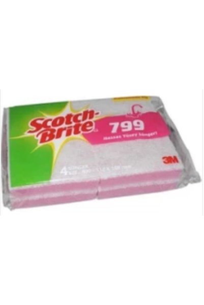 Scotch Brite 3m 799 Hassas Yüzey Temizleyici Sünger 4 Adet - Pake