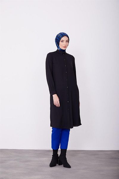 Armine Black Long Sleeve Logo Tunic - 23Kh411