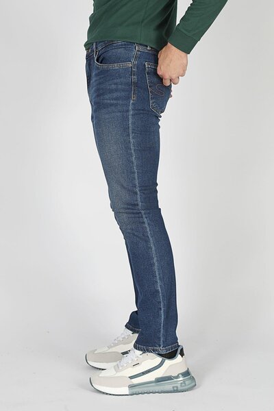 Lee Cooper Jagger Normal Bel Dar Kesim Düz Paça Mavi Erkek Jean Pantolon