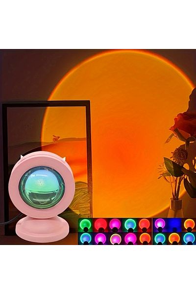 Choice black Sunset Light Projection LED Light with Remote Control, 16 Colors Night Light, RGB Lighted Sunr