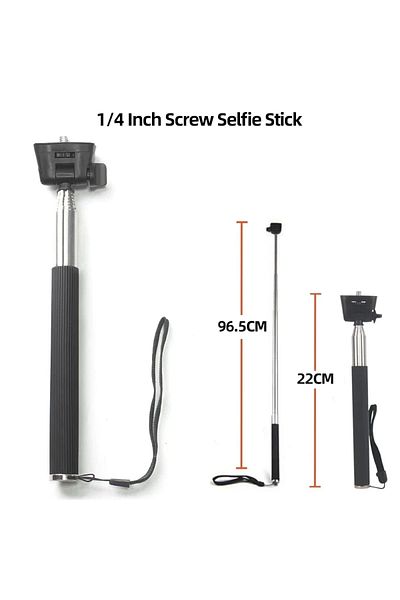 EXSKOF White Color For Gopro 37"/94cm Selfie Stick Aluminum Adjustable Hand Grip Monopod Pole For Gopro Her