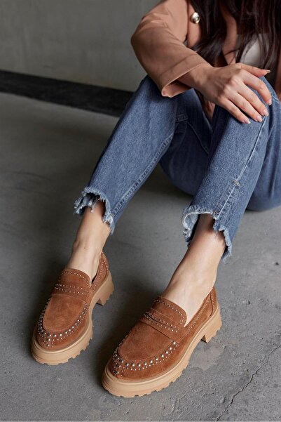 NILUFARR Rosy Taba Справжній замшевий жіночий лофер з ремінцем