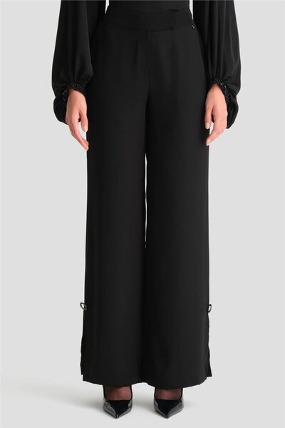 Armine Aksesuar Detaylı Şık Pantolon 24k2713 Siyah