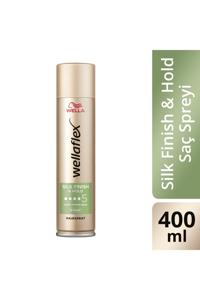 Wella Wellaflex Silk Finish & Hold İpeksi Görünümlü Tutuş Sağlayan Saç Spreyi Ultra Strong Hold 400 ml