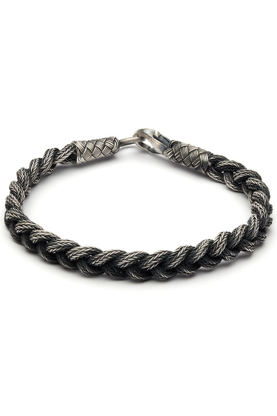 OTTOTESBİH Hediyelik Unisex El Örmesi 14.7 Gr 1000 Ayar Gümüş Kazaziye Bileklik