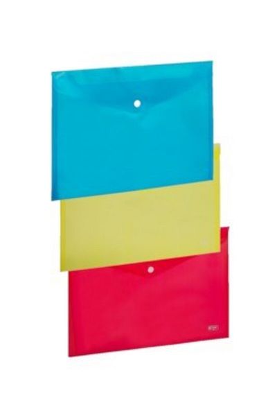 KRAF A4 Transparent Snap File 6 Pack