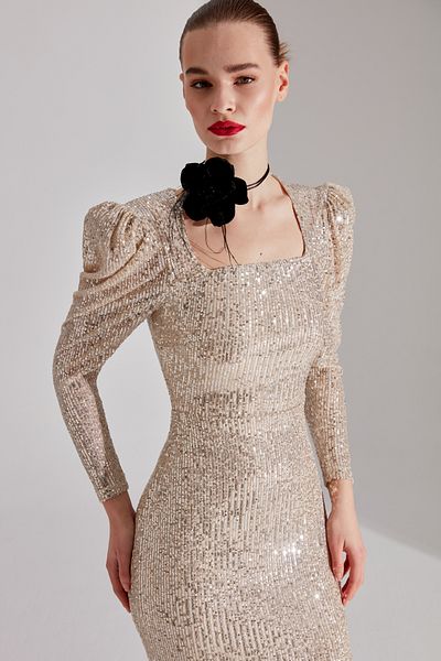 BETTY & SAM NECK Neck Tie with Black Rose Detail