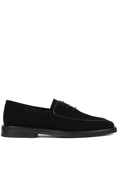 Shoetyle - حذاء كلاسيكي من جلد الغزال الأسود برباط للرجال 250-7511