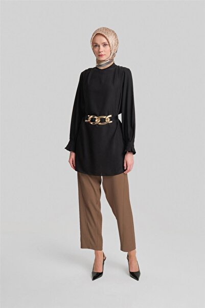Armine Asymmetric Cuffed Tied Pants 24Y2609 Almond