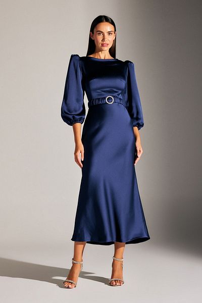 BETTY & SAM Diana Stoned Saks-Kleid mit Gürtel
