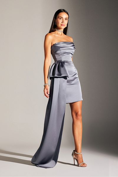 BETTY & SAM Μίνι φόρεμα με λεπτομέρειες Perry GRAY Shawl