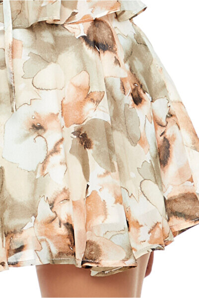 Forever 21 Çiçek Desenli Mini Etek
