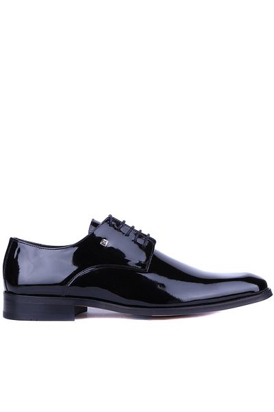 Fosco Men's Classic Black Patent Leather Shoes - 8003 6961