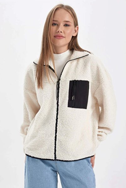 DeFacto A9226 Coool Oversize Fit Pelüş Hırka