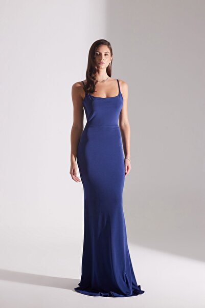 BETTY & SAM Tmavě modré šaty Rebecca s páskem pro ryby