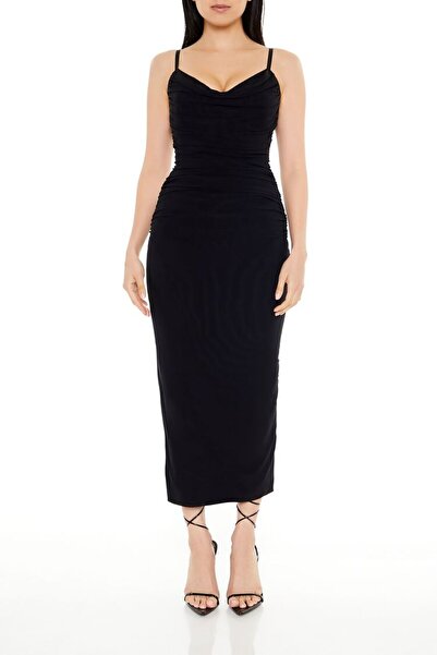 Forever 21 Büzgülü Bodycon Midi Elbise