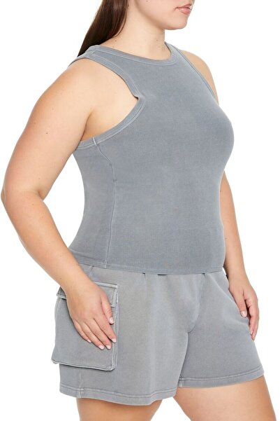 Forever 21 Plus Size Örgü Crop Top