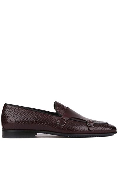 Shoetyle - حذاء كلاسيكي من الجلد البني بإبزيم للرجال 250-2300