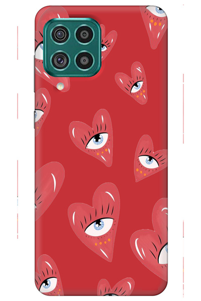 WANNA PROTECT Samsung A22 Red Velvet Inside Heart Eye Girl Power Patterned Si...