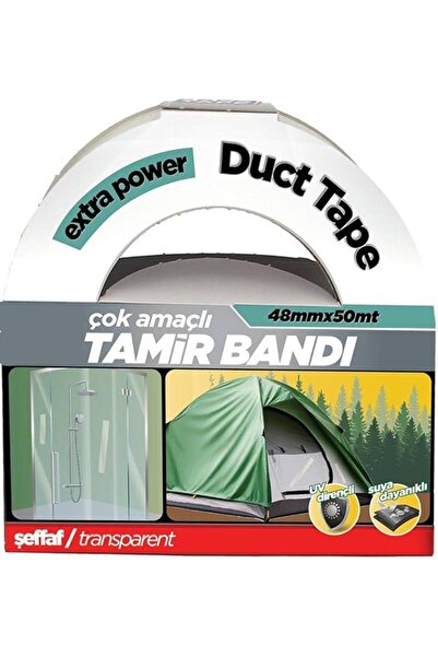 Nettekaçmaz Çok Amaçlı Suya Dayanıklı Tamir Bandı Şeffaf 48mm*25m