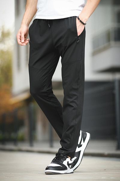 Oksit Fico Diving Scuba Fabric Slim Fit ίσιο παντελόνι με λεπτομέρεια ραφής