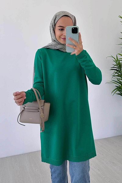 Ka Hijab Tunica de bază mercerizată - verde