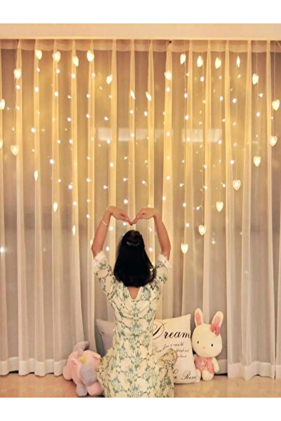 digitalavm akıllı alışveriş adresiniz Kalp Şekilli Perde Led