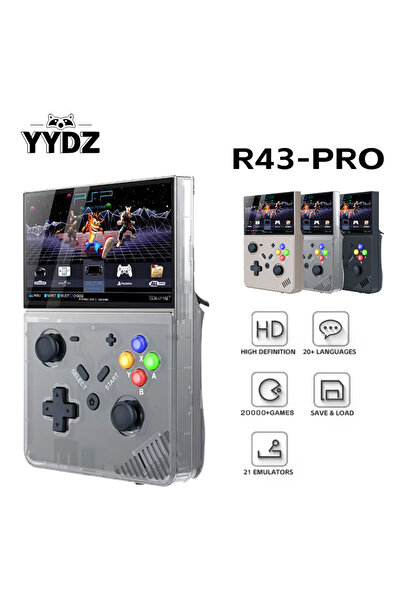 yydzkj R43 Pro Retro El Tipi Video Oyun Konsolu HD 4.3 inç LED Ekran Orijinal 3D Ev 4K Büyük PSP PS...