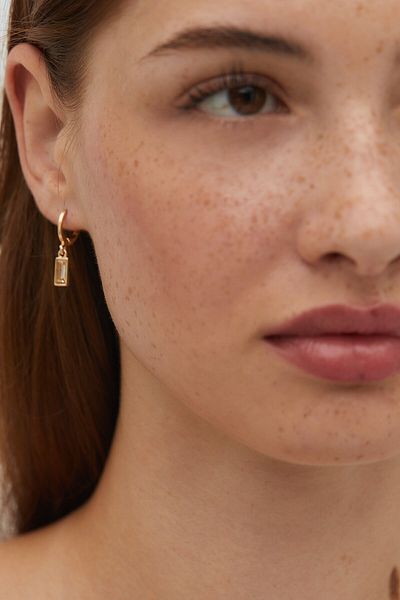 Stradivarius Set of 6 diamanté hoop earrings
