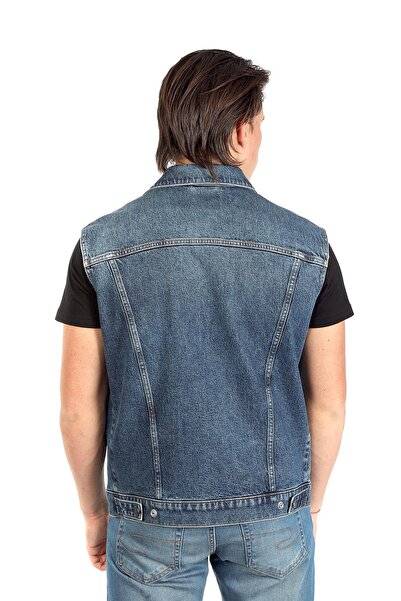 Lee Cooper Men Vest Men's 100% Cotton Jean Vest