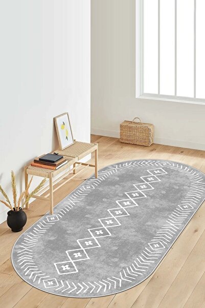 West Home الطباعة الرقمية قابل للغسل عدم الانزلاق قاعدة البيضاوي سجادة المطبخ...