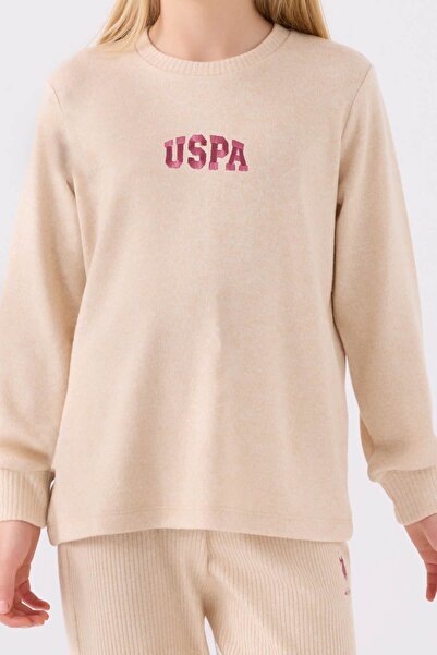 U.S. Polo Assn. Αδειοδοτημένο Uş Polo ASSN κοστούμι για κορίτσια 4-15 ετών - Latte