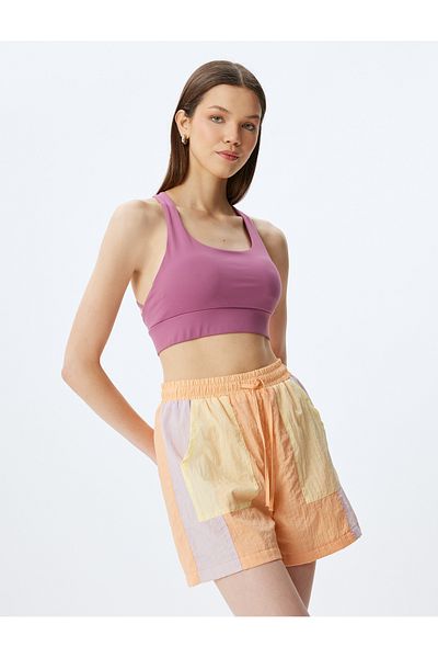 Koton Cross Back Strap Slim Fit Soft Button Sports Bra