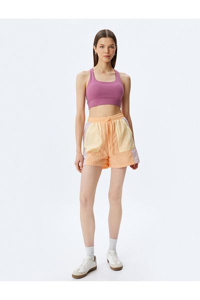 Koton Cross Back Strap Slim Fit Soft Button Sports Bra