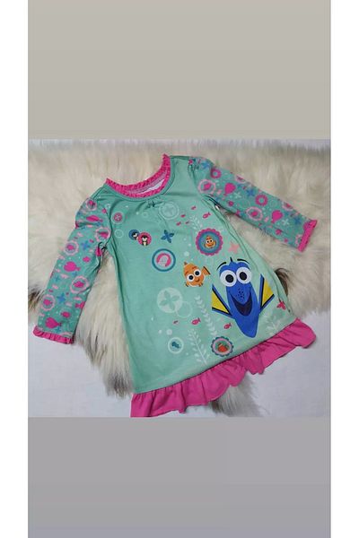 Disney Fishy Combed Cotton Nightgown Dress