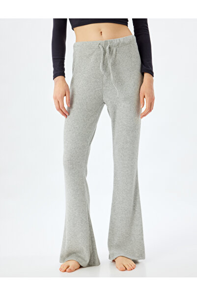 Koton Örme Pijama Altı Beli Lastikli Bağlamalı Yumuşak Dokulu