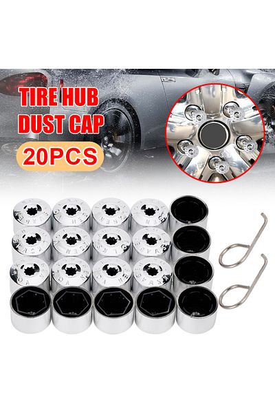Choice 17MM 20PCs/Set Chrome Car Wheel Lug Nut Bolt Cover Plugs For For Volkswagen/Golf/Passat/Polo Toua...