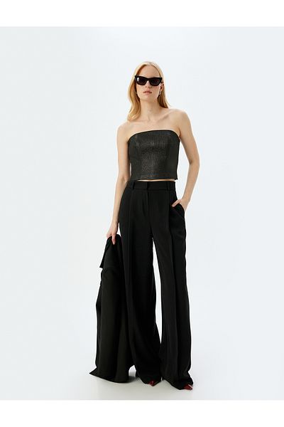 Koton X Inji - Strapless Crop Blouse