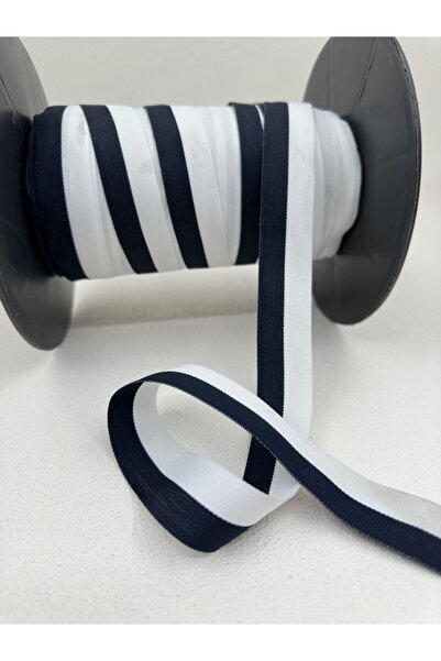 paşateks since 1995 şekil 2,5 см поліестерна стрічка - 1 метр - (чорна/біла)