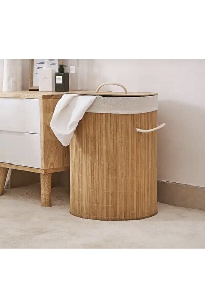 Pembelia Life Bambu Yuvarlak Kirli Çamaşır Sepeti Çok Amaçlı Düzenleme Oyunca...