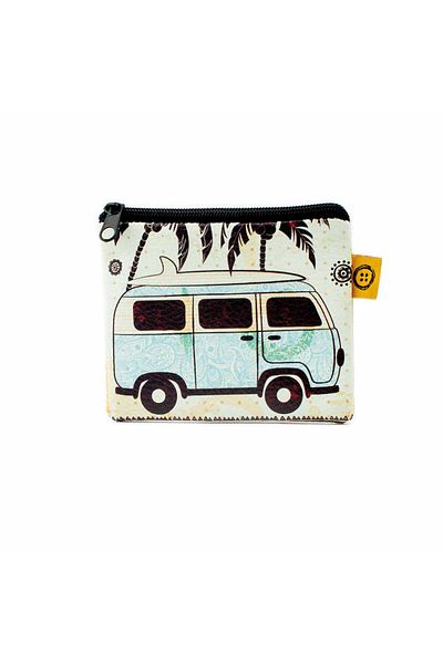 PALTO TASARIM Brown Vosvos Printed Coin Purse