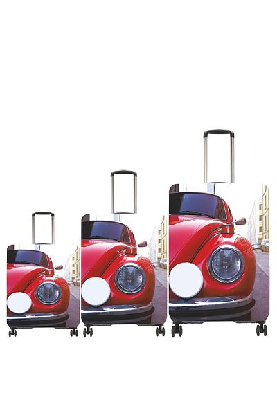 MY SARACİYE Saracye Luggage Cover - Large, Medium, Cabin Size, Red Vosvos 70